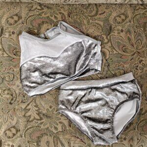 Metallic velvet-like 2 piece set